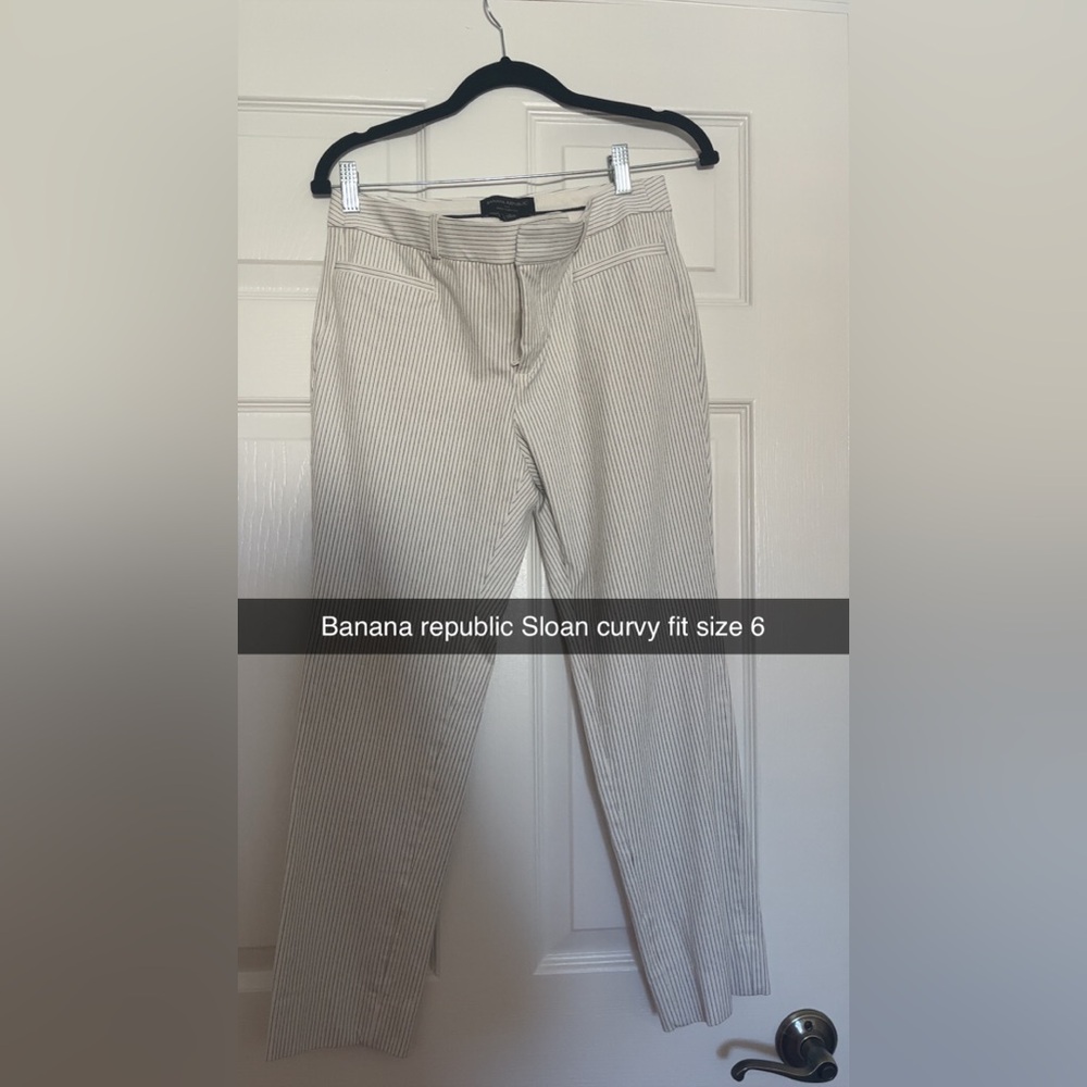 Banana Republic Striped Sloan Pants / curvy fit